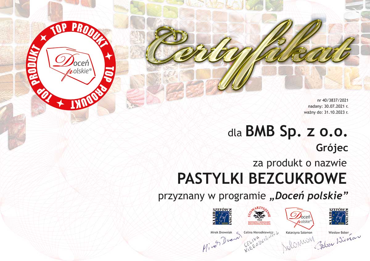 Certyfikat „Doceń Polskie”